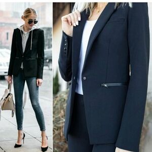 Veronica Beard Scuba Dickey Jacket Black Size 8